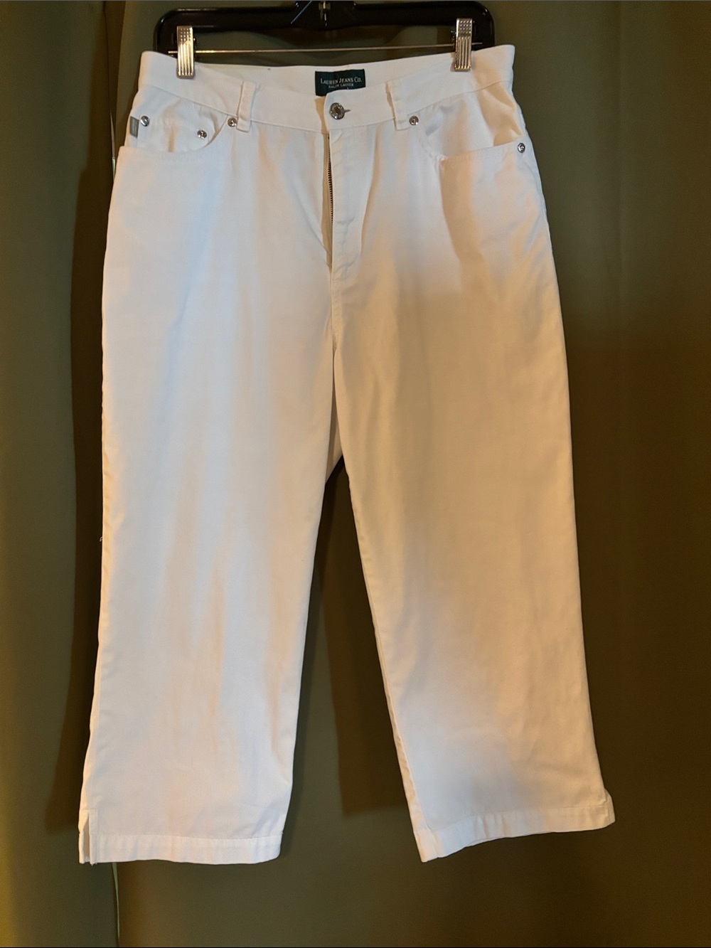 Ralph Lauren Women’s White Flat-Front Capris Jeans - Size 10